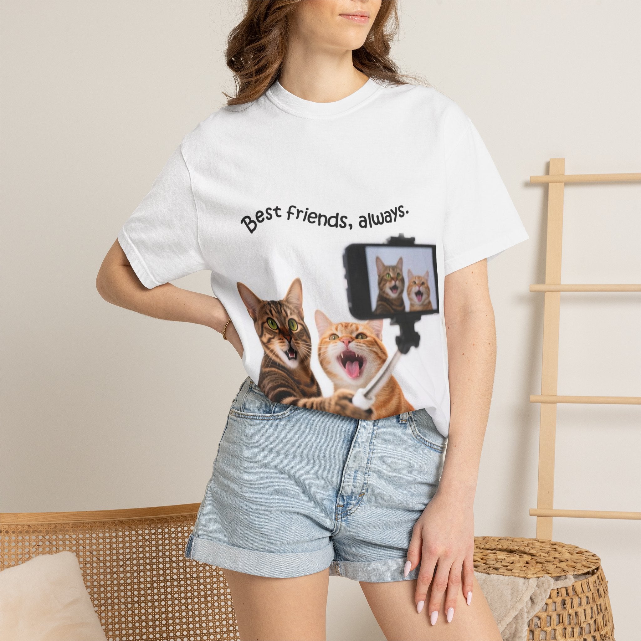 Cat Selfie "Best Friends, Always" T-Shirt