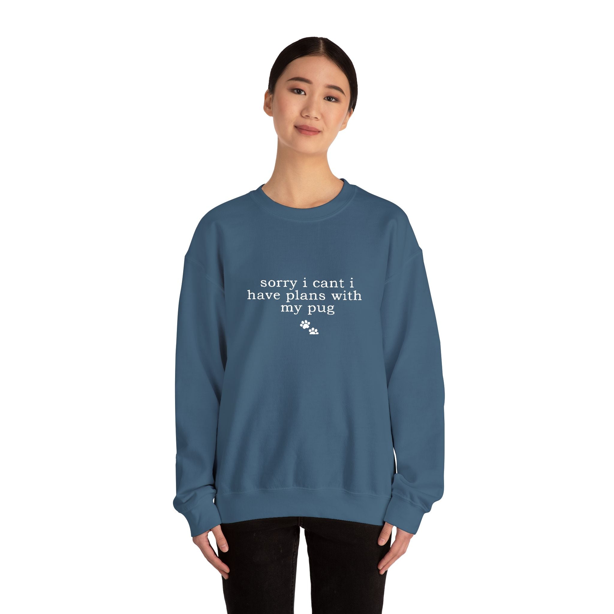 Minimal White Crewneck Sweatshirt — Subtle Script Embroidery, Cozy Everyday Pullover