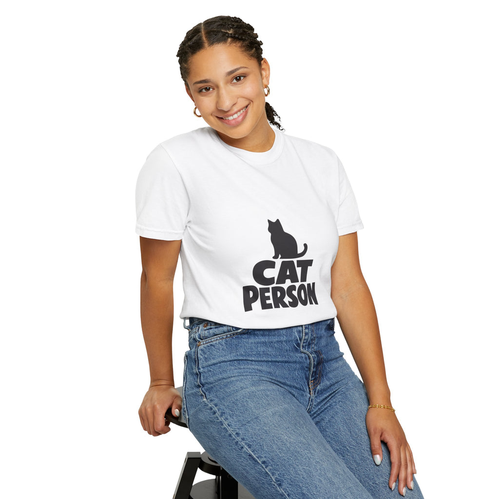 Cat Person T‑Shirt — Retro Cat Silhouette Tee for Cat Lovers