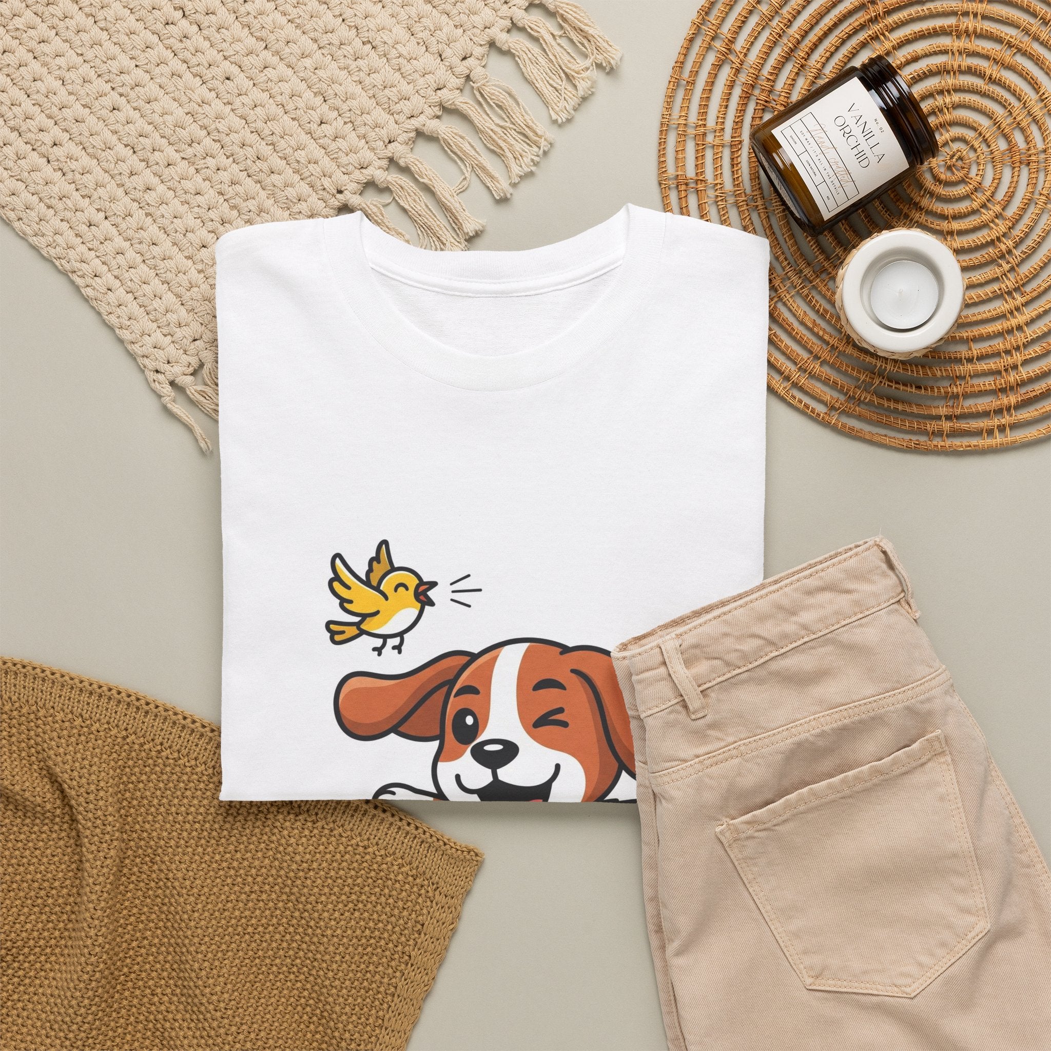Kids' Soccer Dog T‑Shirt — Cute Puppy Kicking Ball (Number 10)