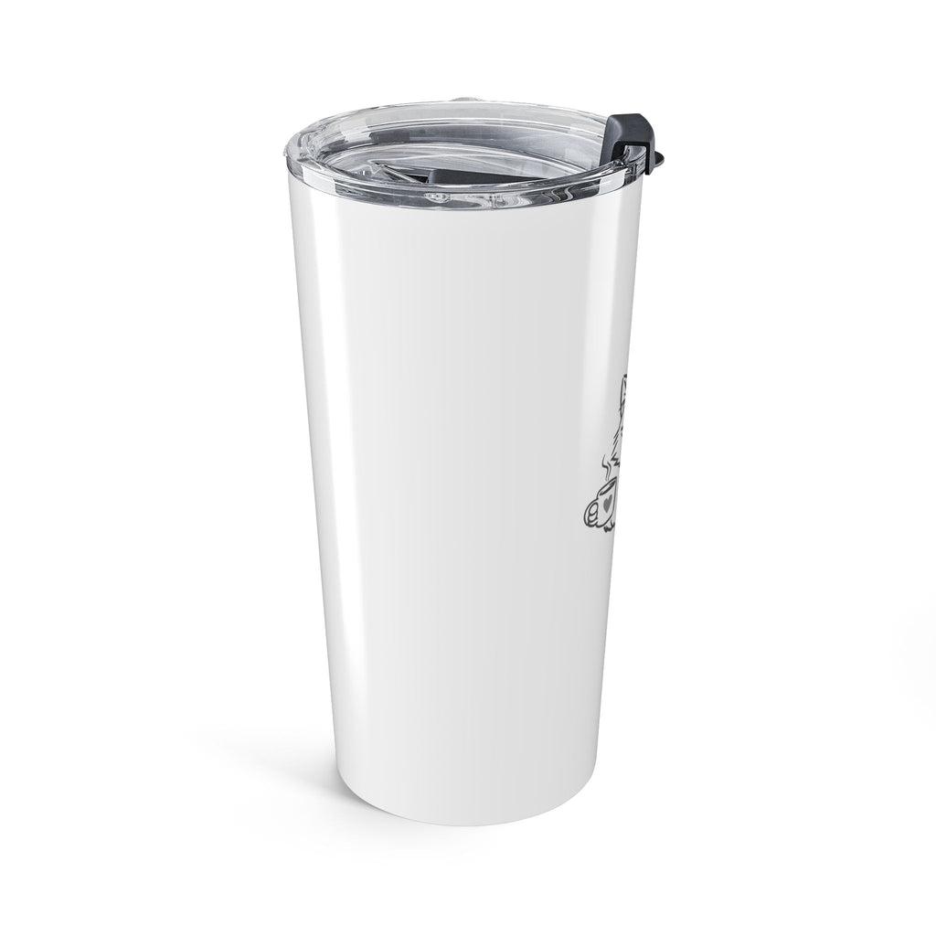20oz Tumbler with Grumpy Cat Holding Coffee - Funny Cat Travel Mug