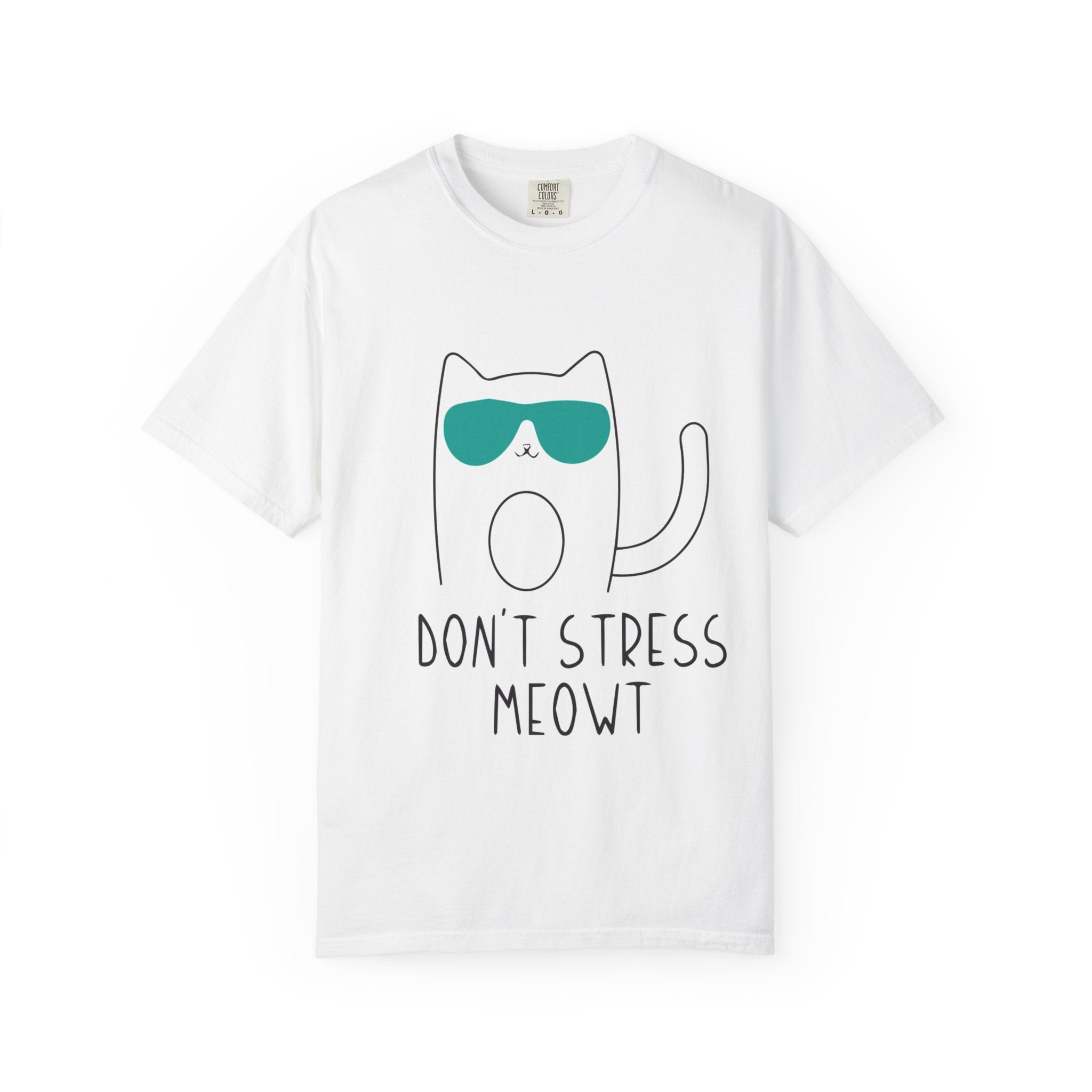 Don’t Stress Meowt Cat T-Shirt — Cute Sunglasses Cat Graphic Tee