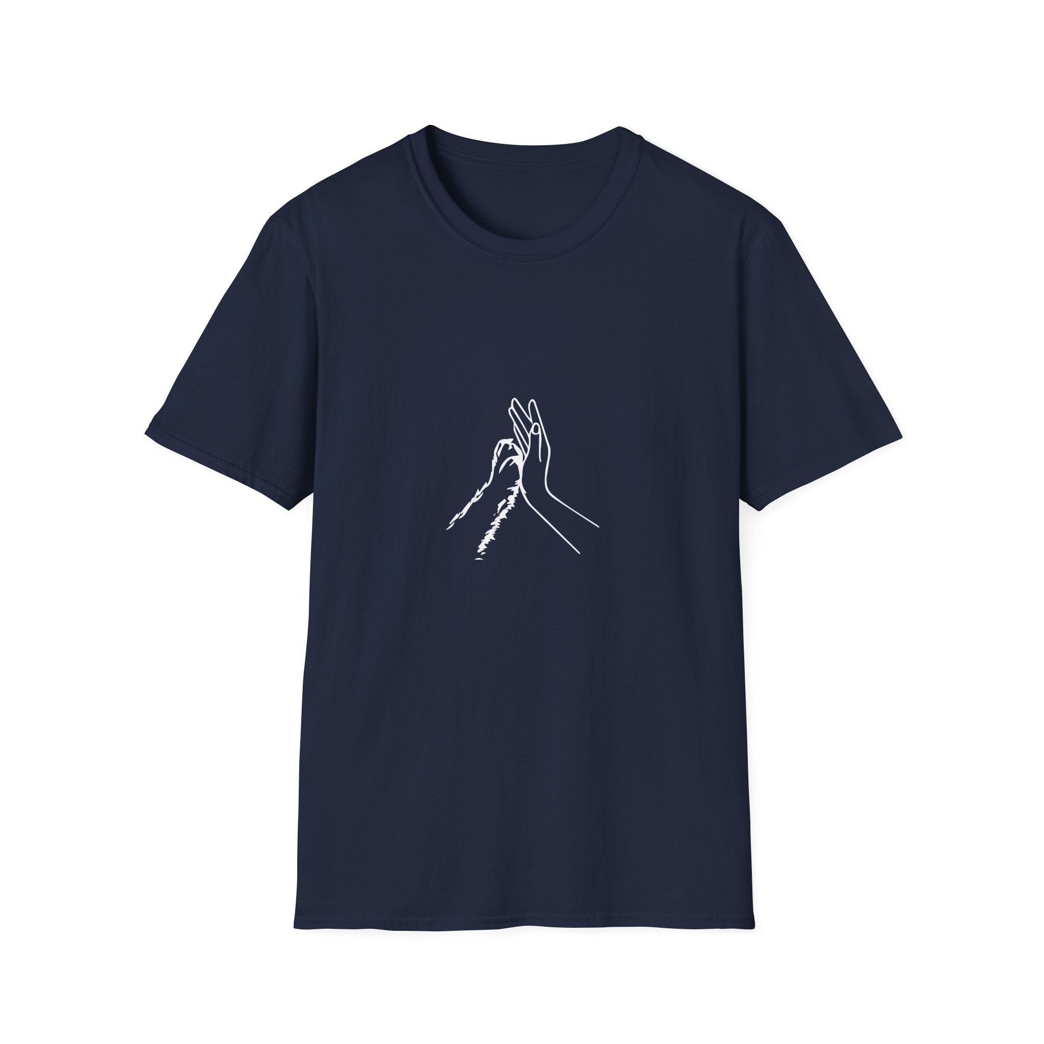 Minimal Line Art Hands T-Shirt — 'Clap' Elegant Single‑Line Hands Graphic Tee