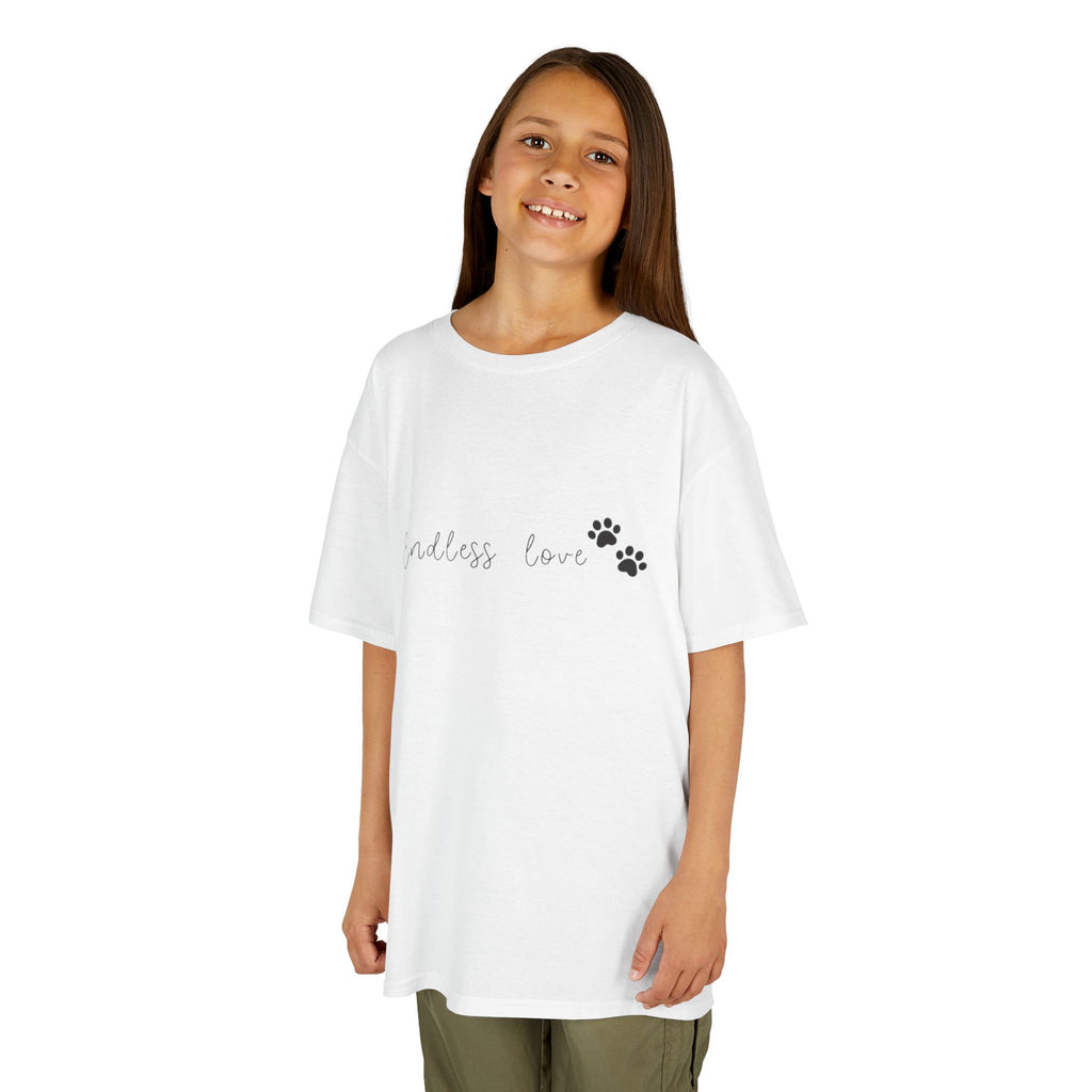 Kids Tee — "Endless Love" Paw Print Shirt for Pet-Loving Children