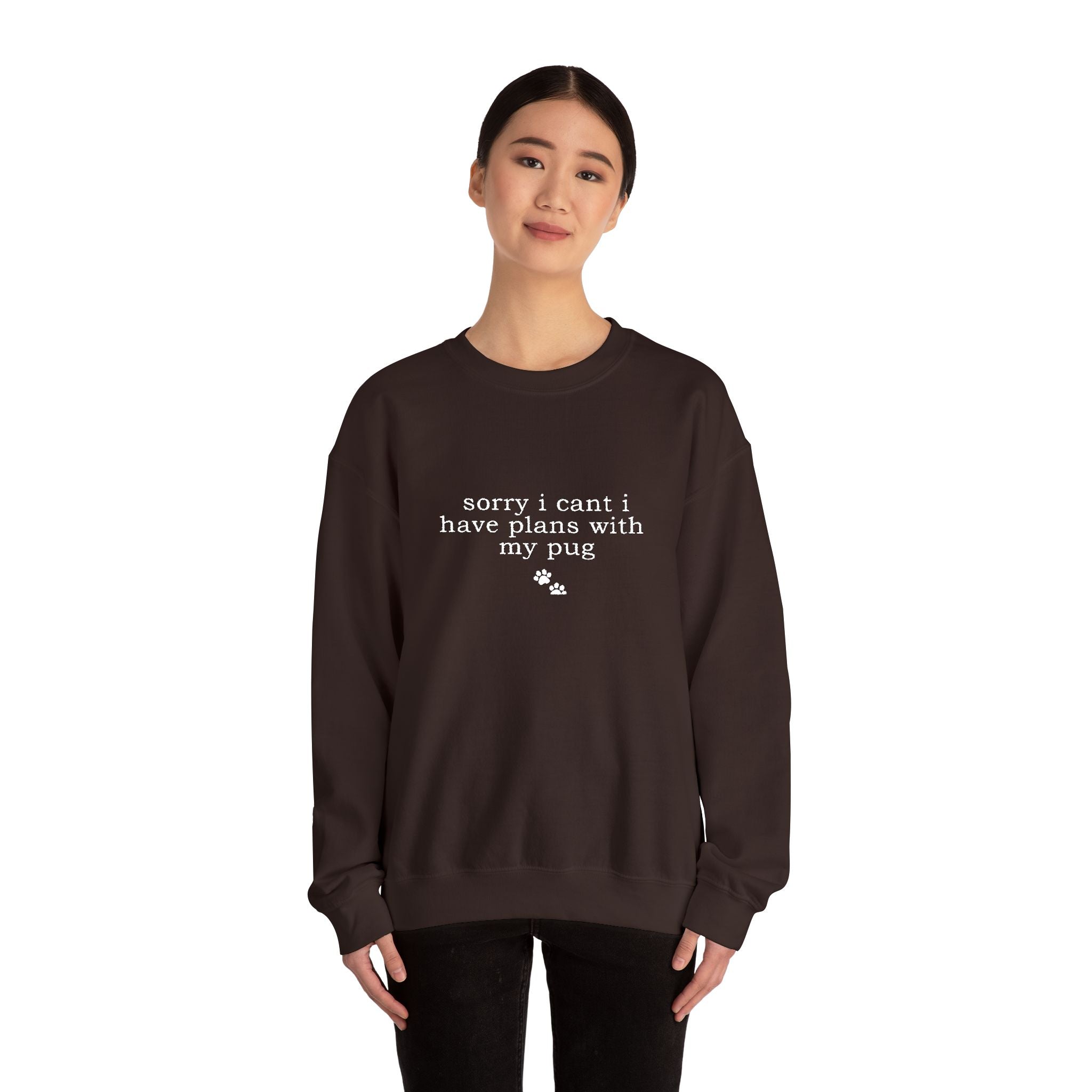 Minimal White Crewneck Sweatshirt — Subtle Script Embroidery, Cozy Everyday Pullover