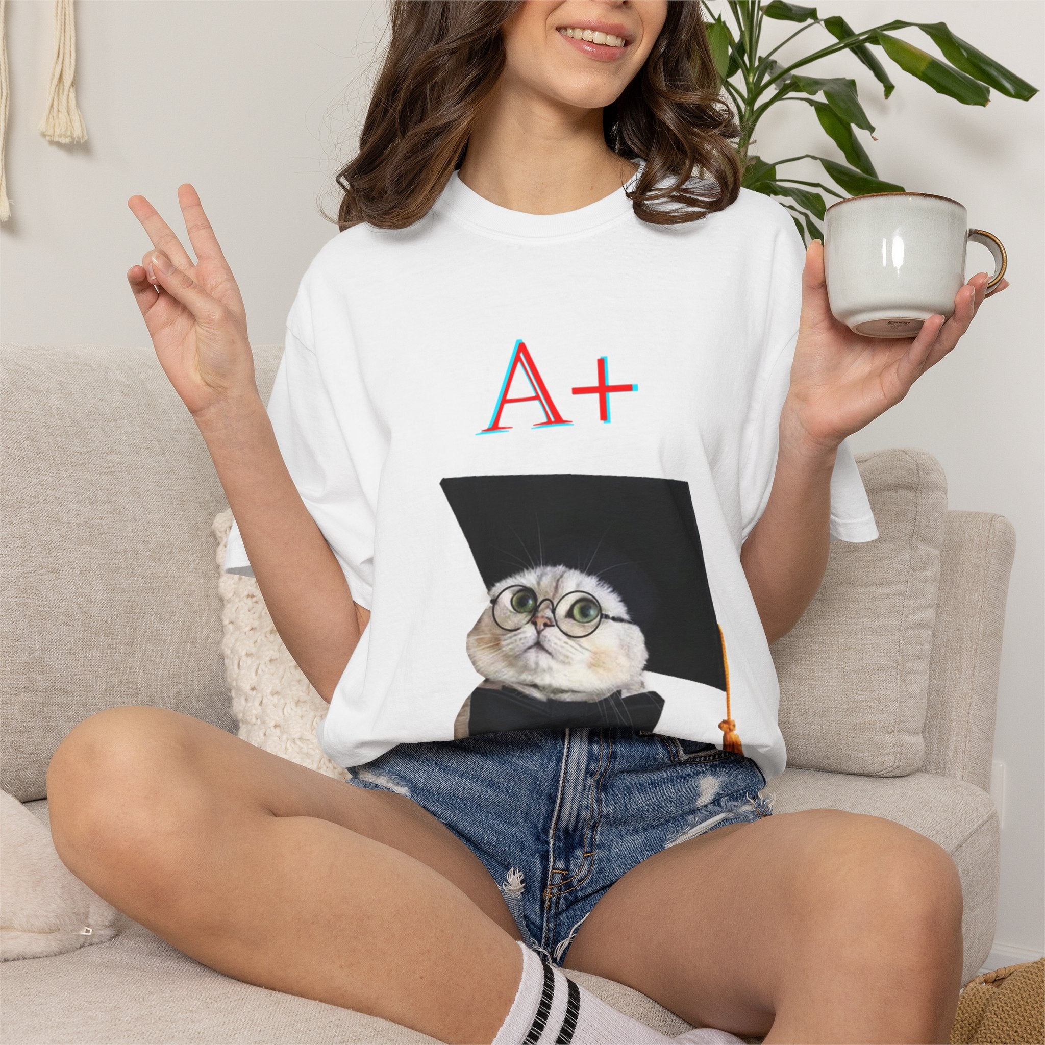 Graduation Cat A+ T-Shirt