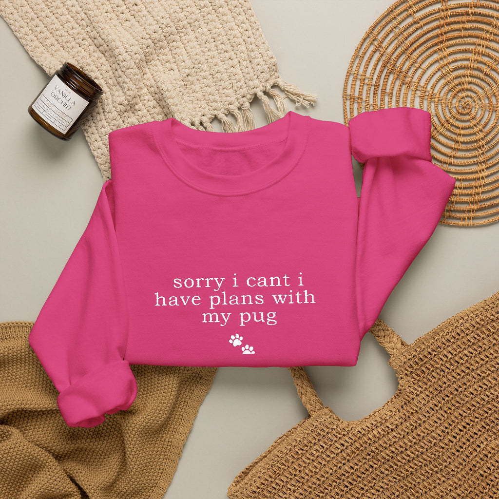 Minimal White Crewneck Sweatshirt — Subtle Script Embroidery, Cozy Everyday Pullover