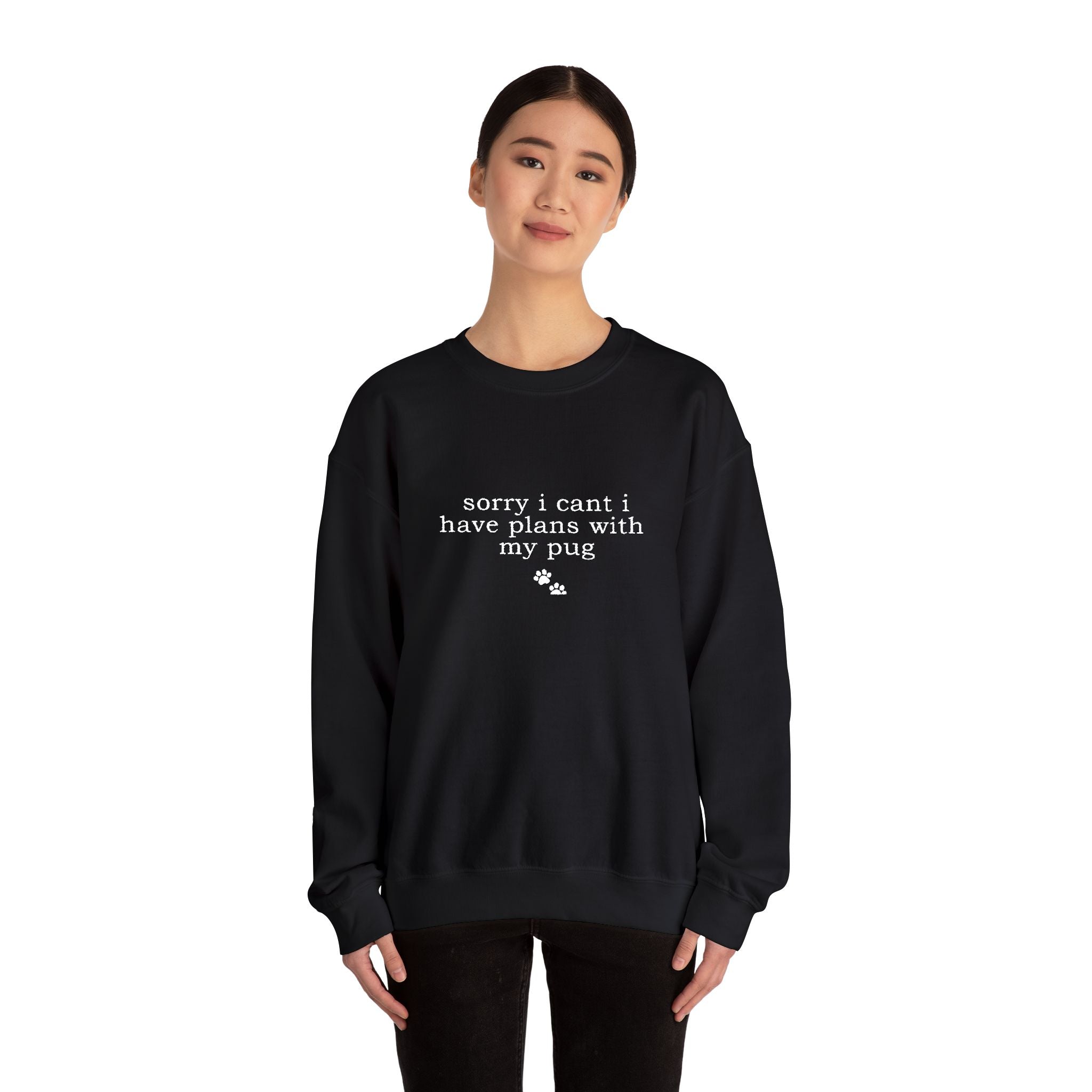 Minimal White Crewneck Sweatshirt — Subtle Script Embroidery, Cozy Everyday Pullover