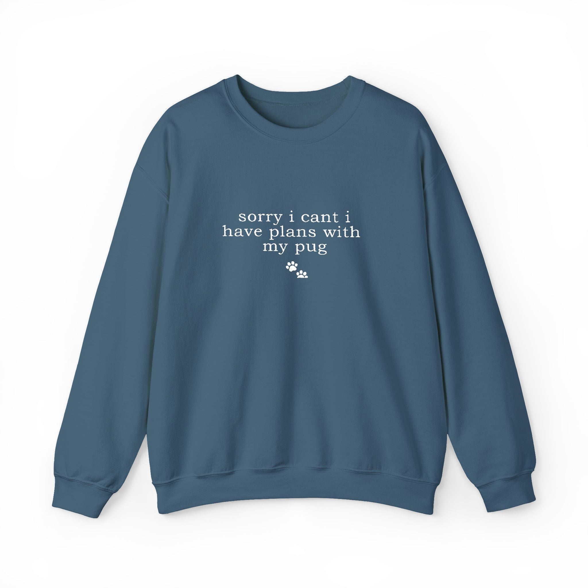 Minimal White Crewneck Sweatshirt — Subtle Script Embroidery, Cozy Everyday Pullover