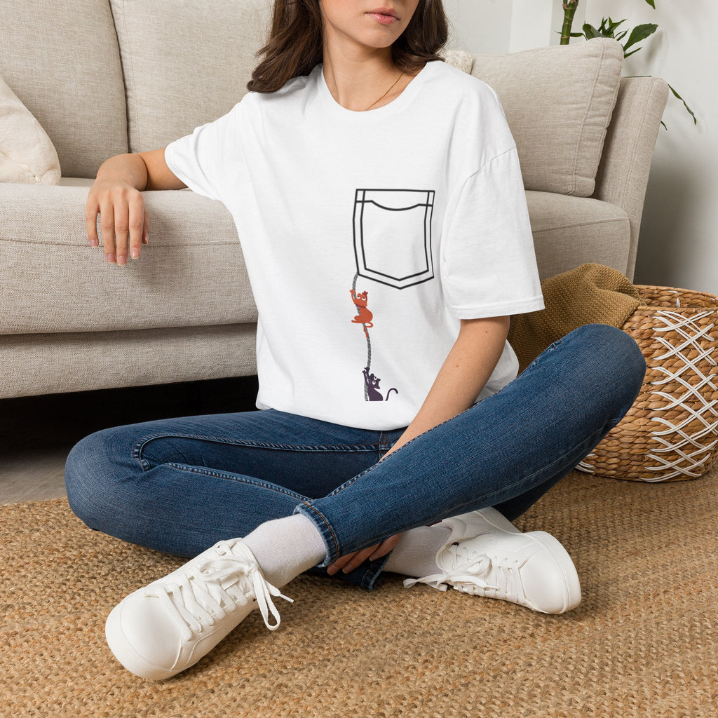 Pocket Cats T‑Shirt — Cute Peekaboo Kittens Graphic Tee