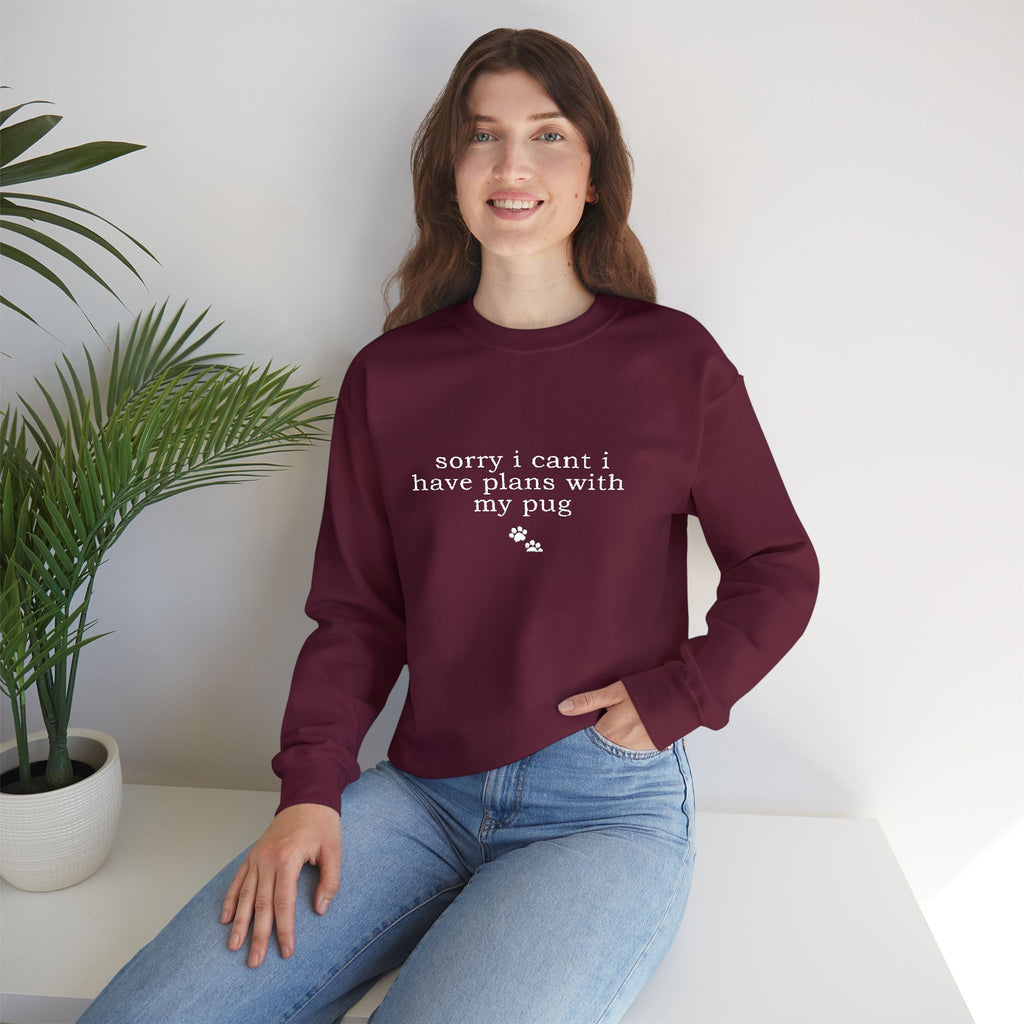 Minimal White Crewneck Sweatshirt — Subtle Script Embroidery, Cozy Everyday Pullover