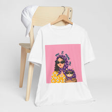 Me & My Cat Graphic Tee — Matching Floral Headscarf Shirt
