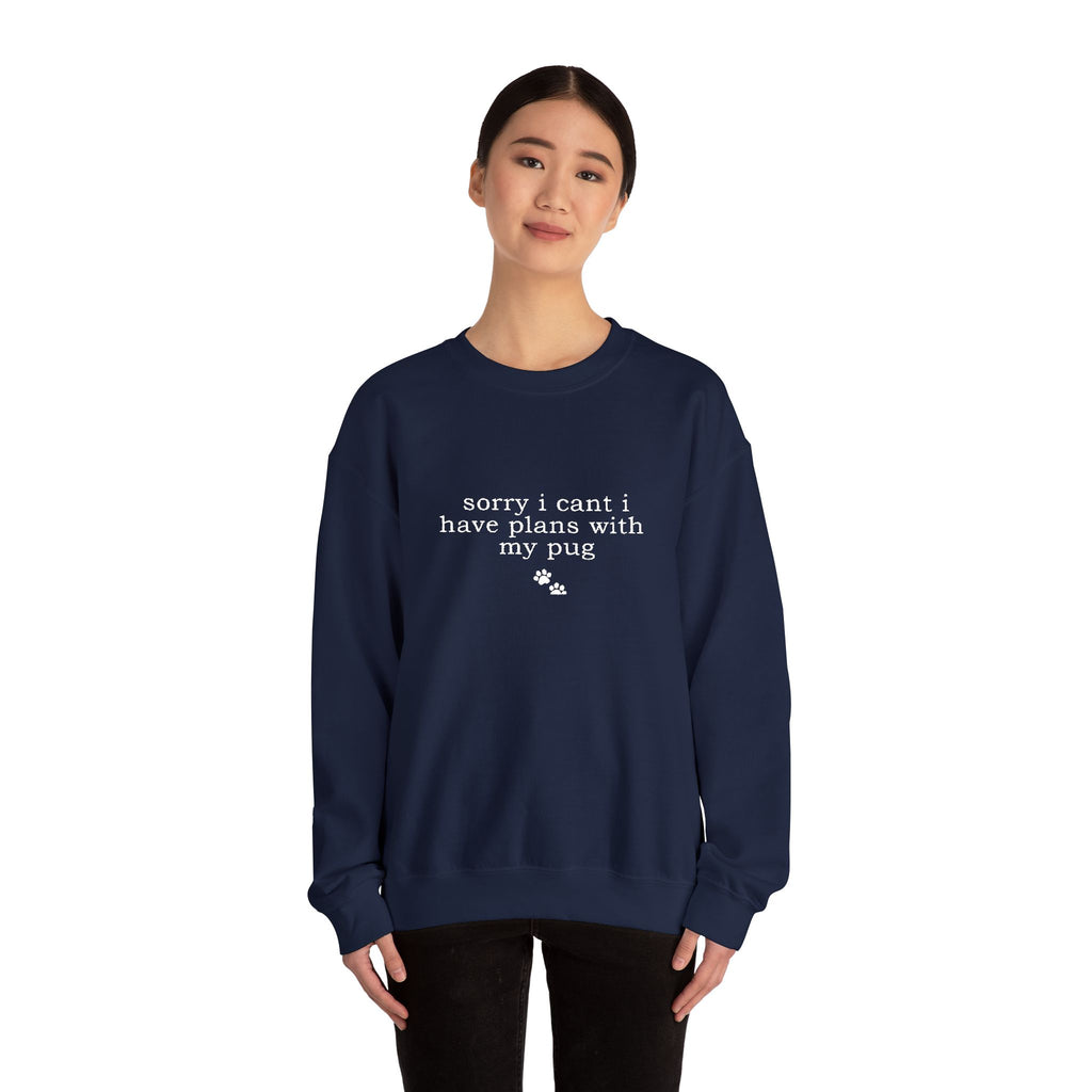Minimal White Crewneck Sweatshirt — Subtle Script Embroidery, Cozy Everyday Pullover