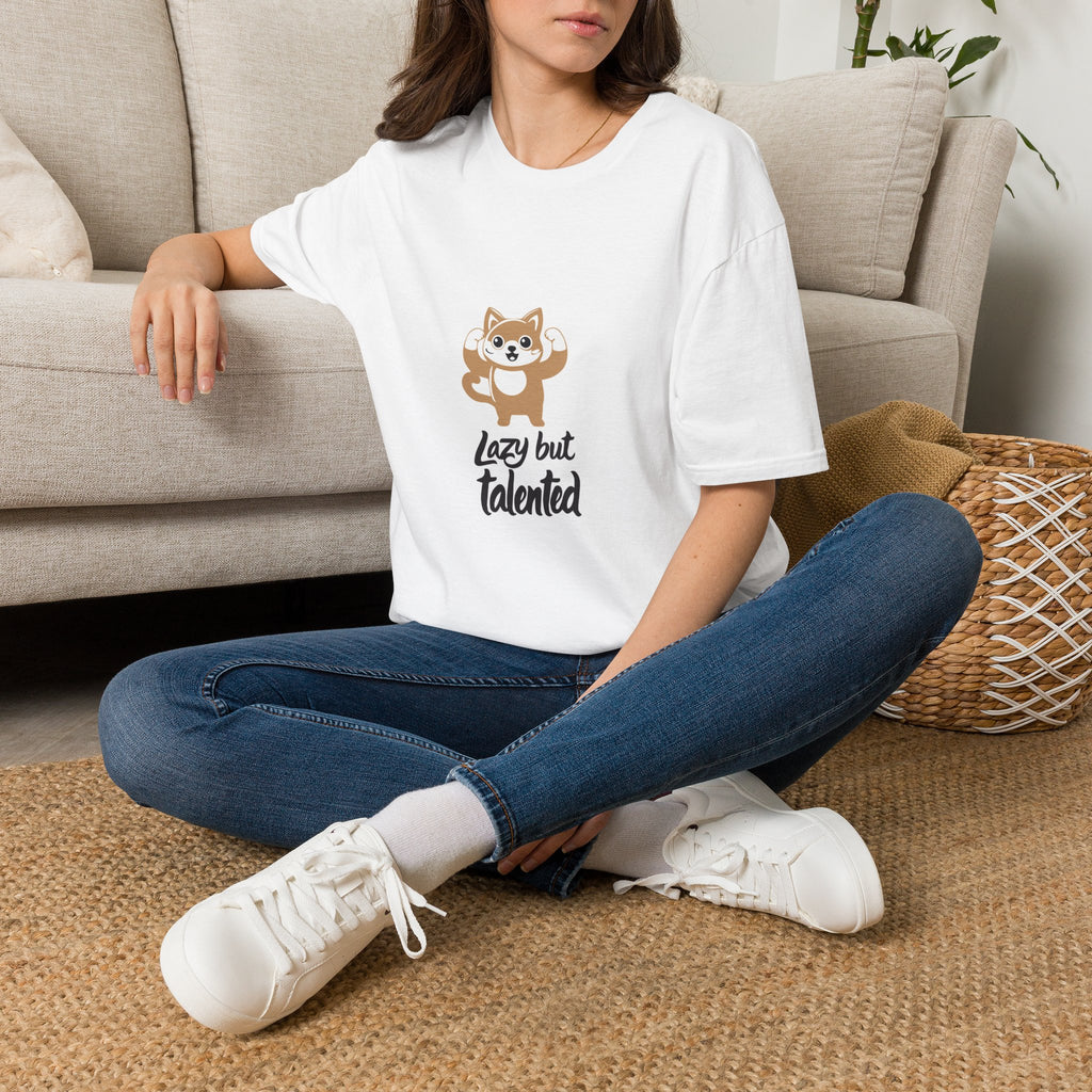 Lazy but Talented Shiba Inu T-Shirt — Cute Relaxed Dog Graphic Tee