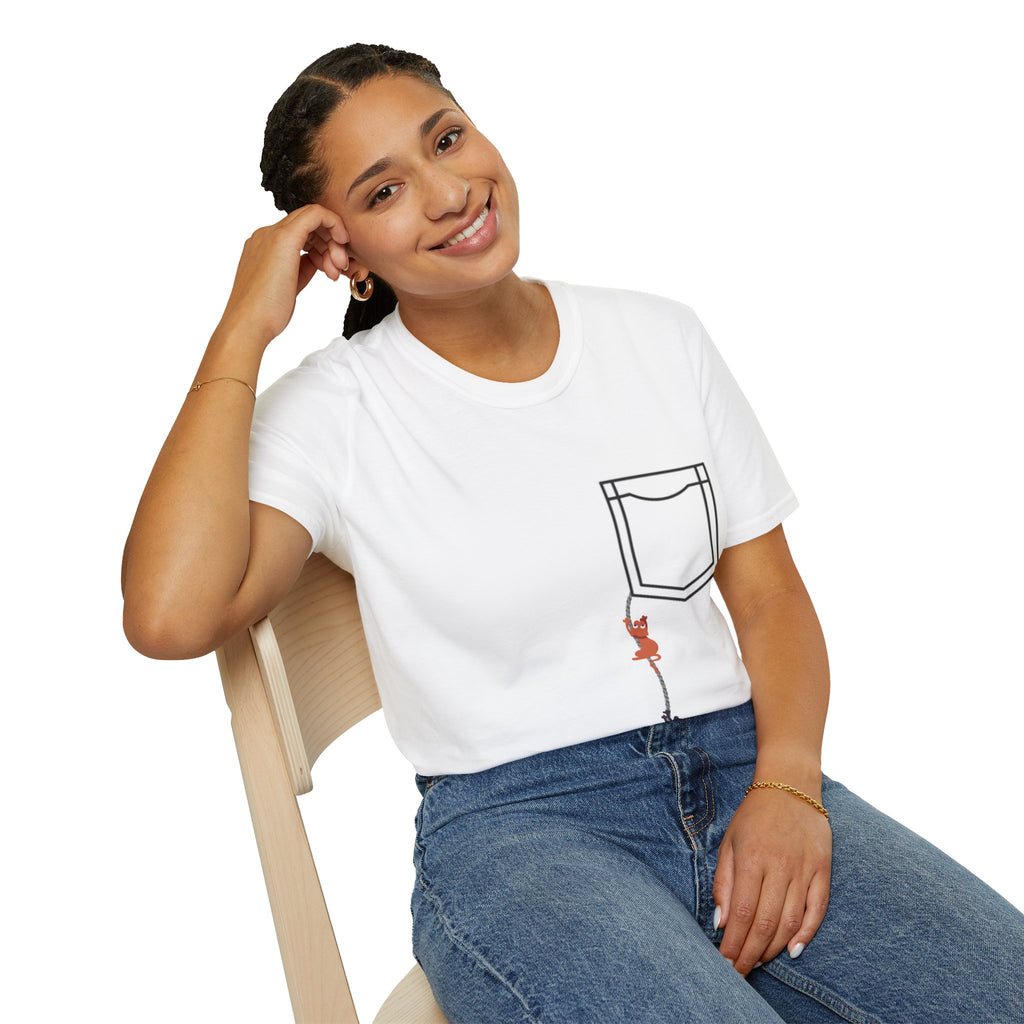 Pocket Cats T‑Shirt — Cute Peekaboo Kittens Graphic Tee