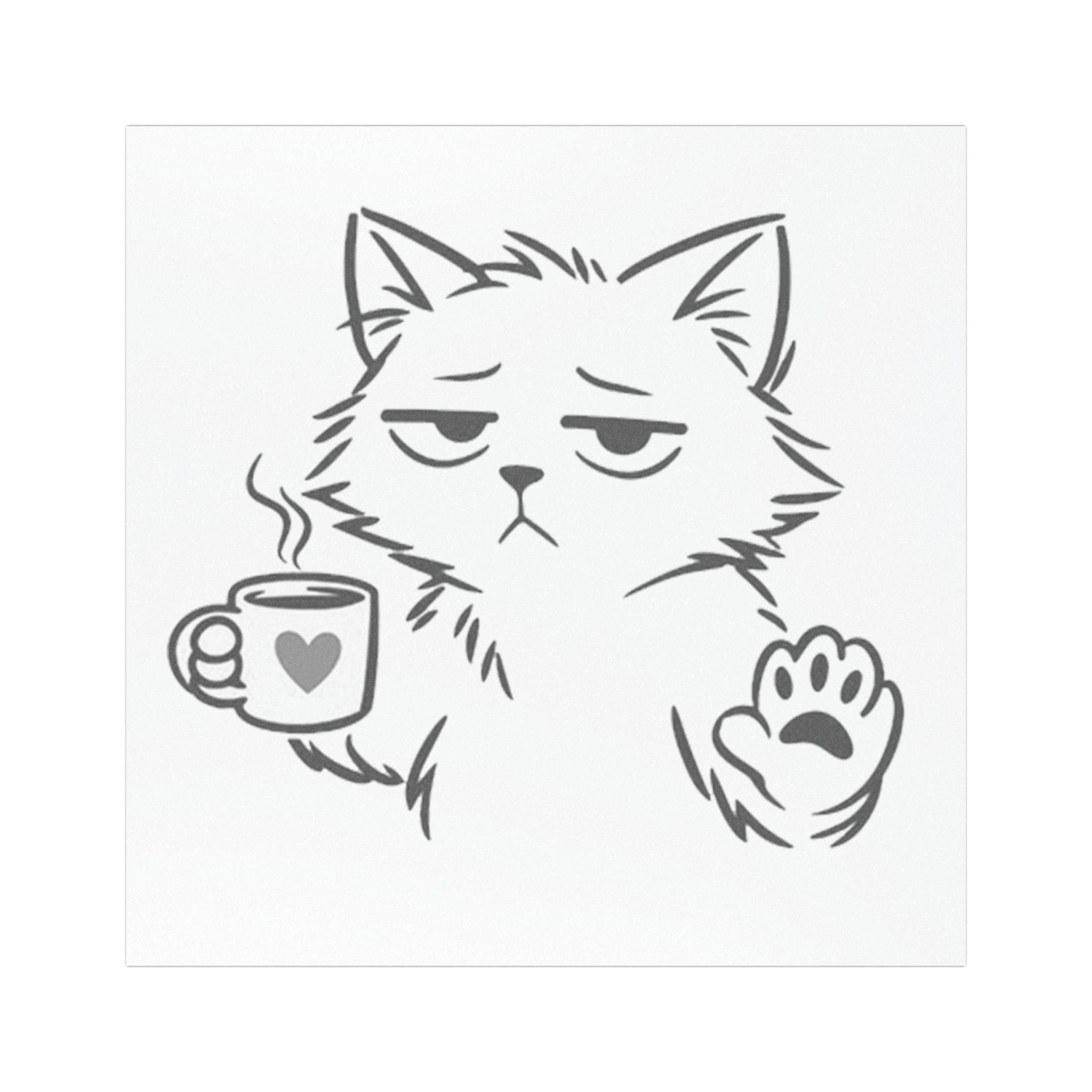 Grumpy Cat Coffee Car Magnet