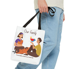 Our Family Tote Bag — Illustrated Couple & Pets 