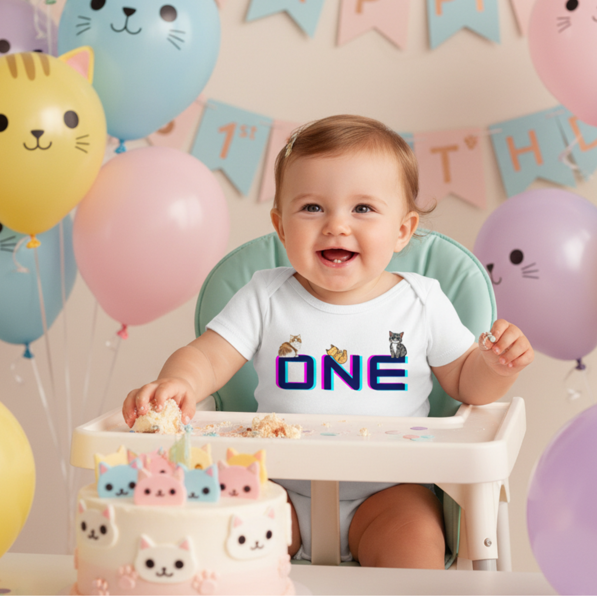 Infant One Bodysuit – 'ONE' Minimalist First Birthday Baby Gift