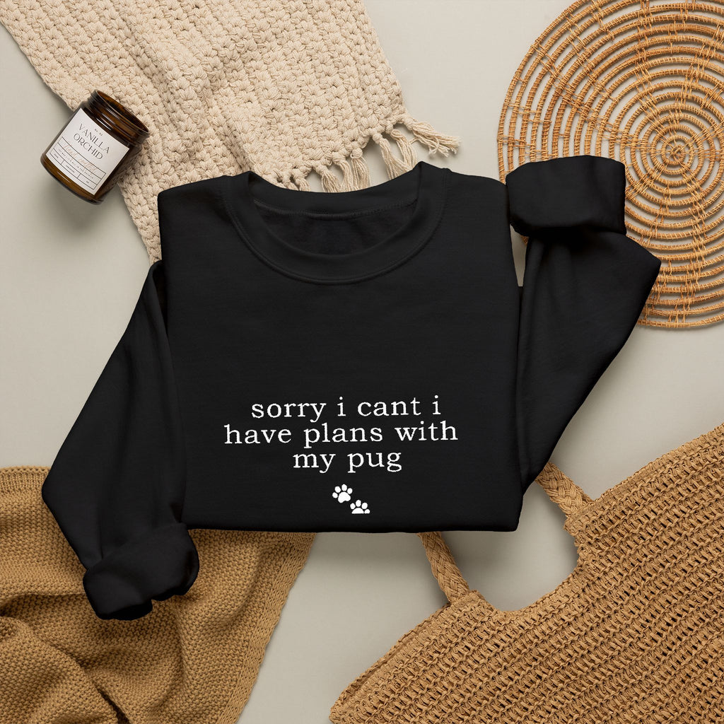 Minimal White Crewneck Sweatshirt — Subtle Script Embroidery, Cozy Everyday Pullover