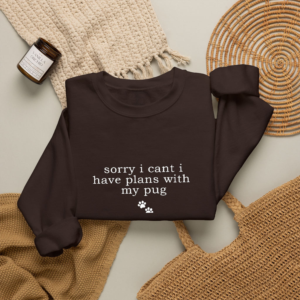 Minimal White Crewneck Sweatshirt — Subtle Script Embroidery, Cozy Everyday Pullover