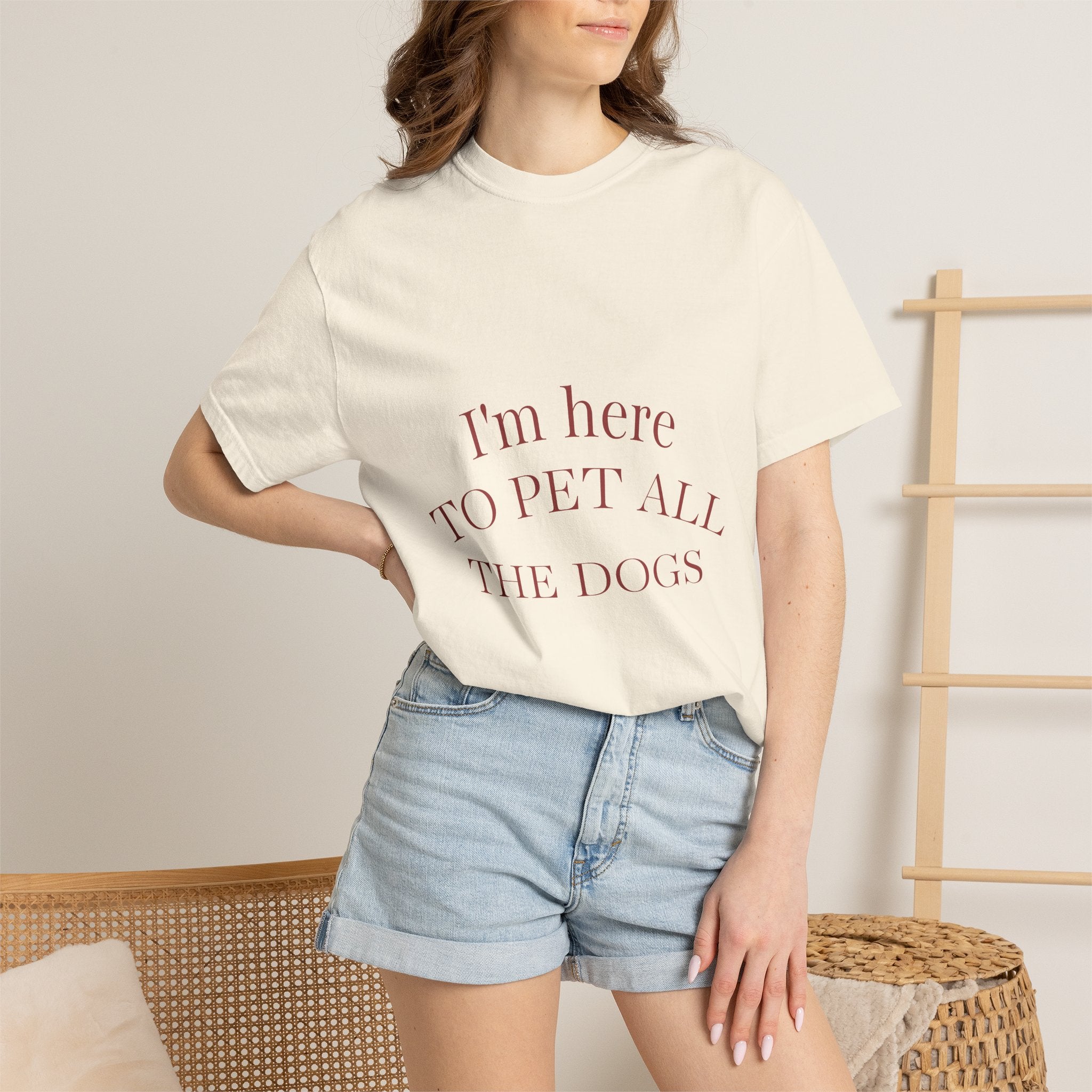 I’m Here to Pet All the Dogs T-Shirt — Cute Dog Lover Graphic Tee