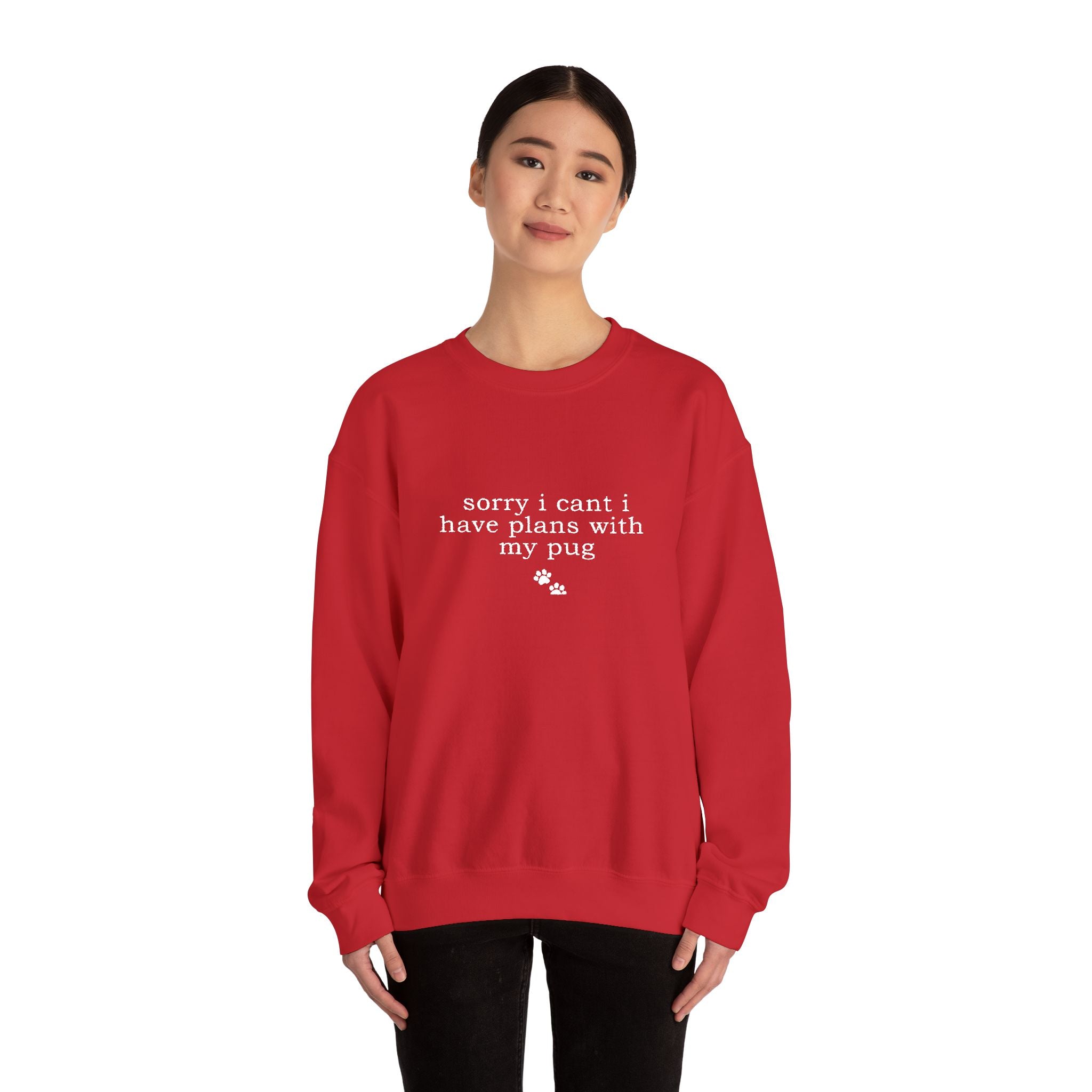 Minimal White Crewneck Sweatshirt — Subtle Script Embroidery, Cozy Everyday Pullover
