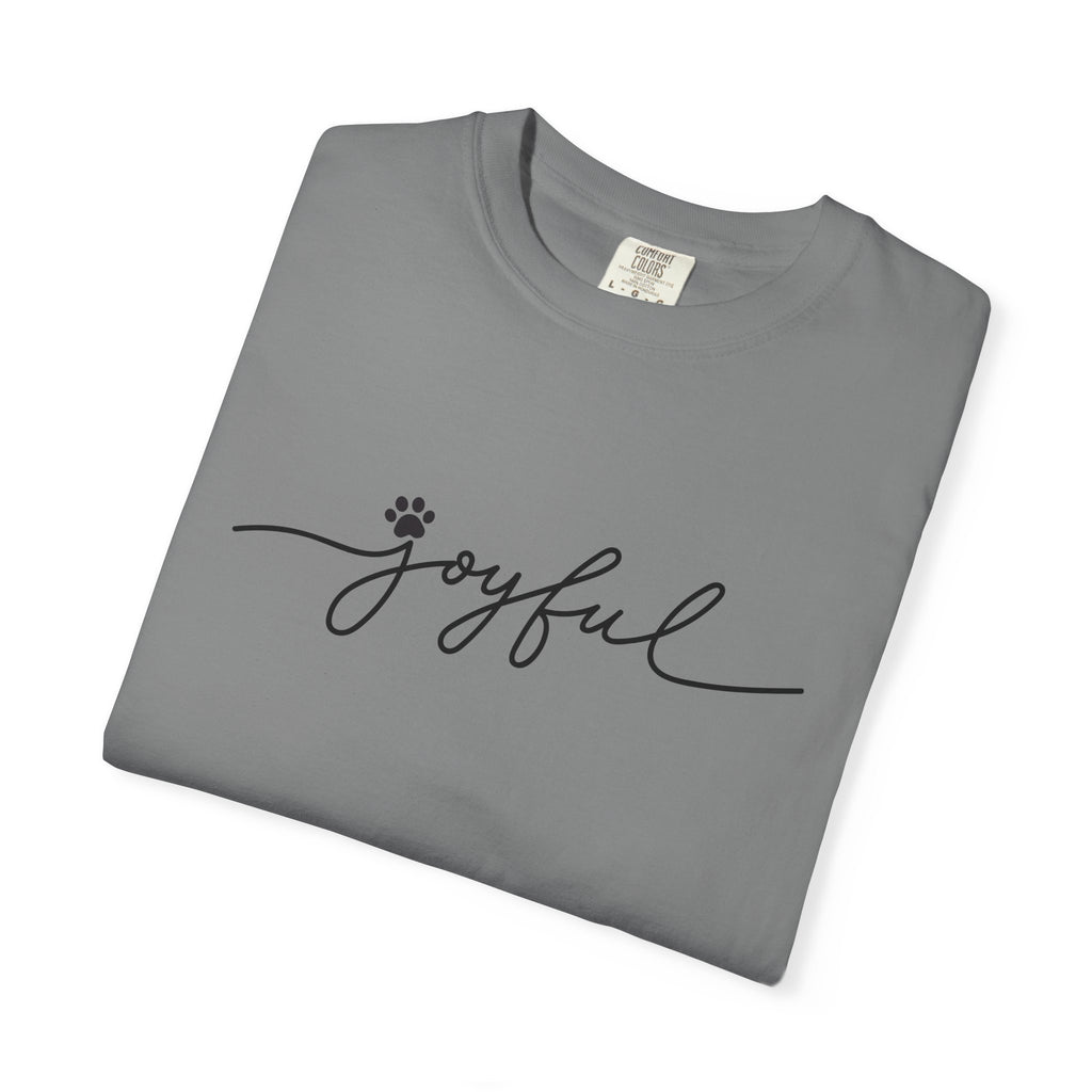 Joyful Script T-Shirt — Minimal Floral 'joyful' Tee for Everyday & Gift