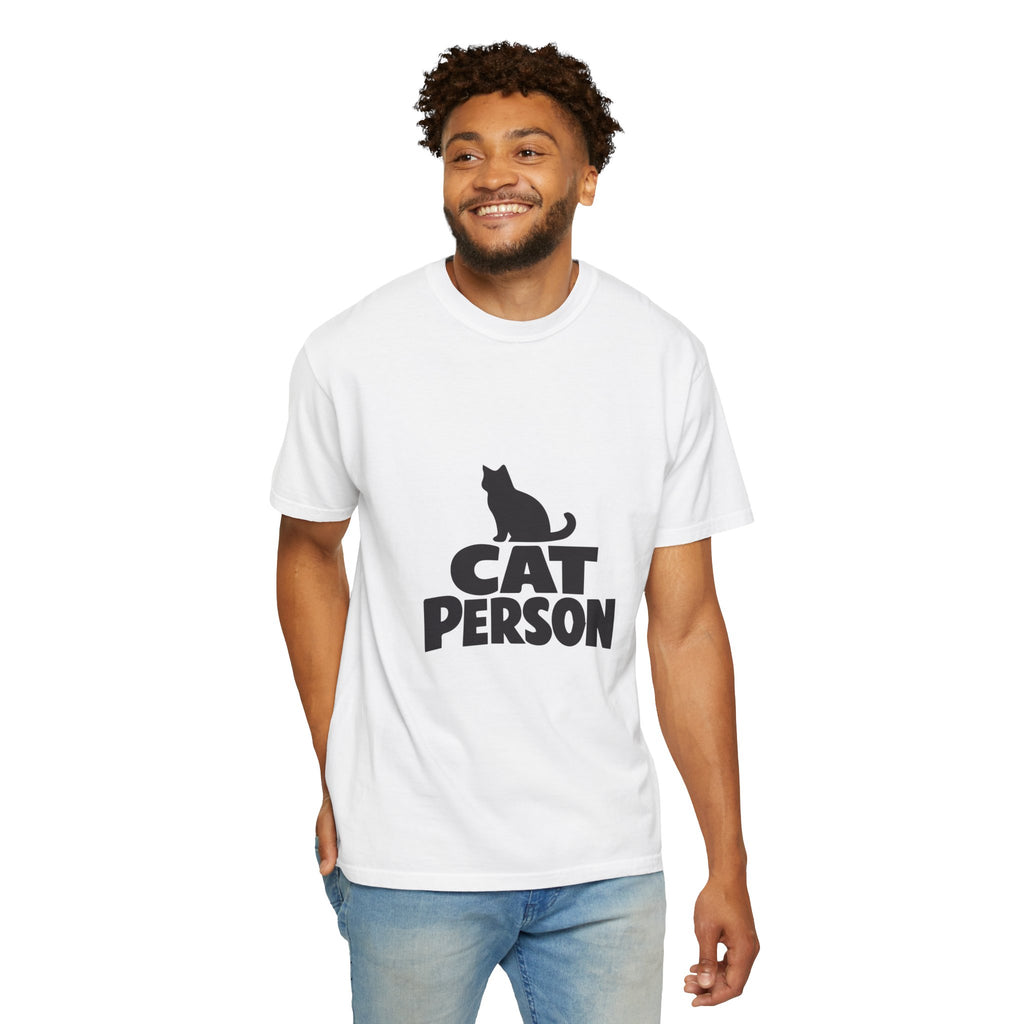 Cat Person T‑Shirt — Retro Cat Silhouette Tee for Cat Lovers