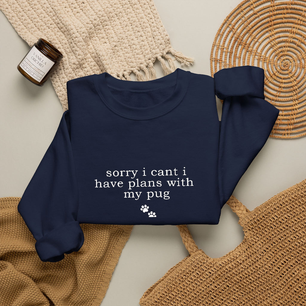 Minimal White Crewneck Sweatshirt — Subtle Script Embroidery, Cozy Everyday Pullover