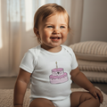 Baby Bodysuit — Pink Birthday Cake with Candle Infant Onesie