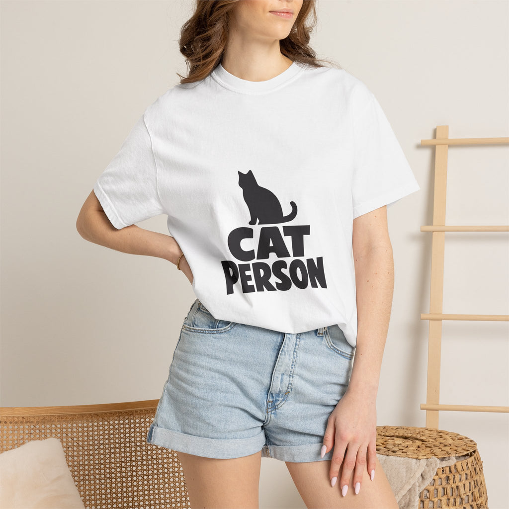 Cat Person T‑Shirt — Retro Cat Silhouette Tee for Cat Lovers
