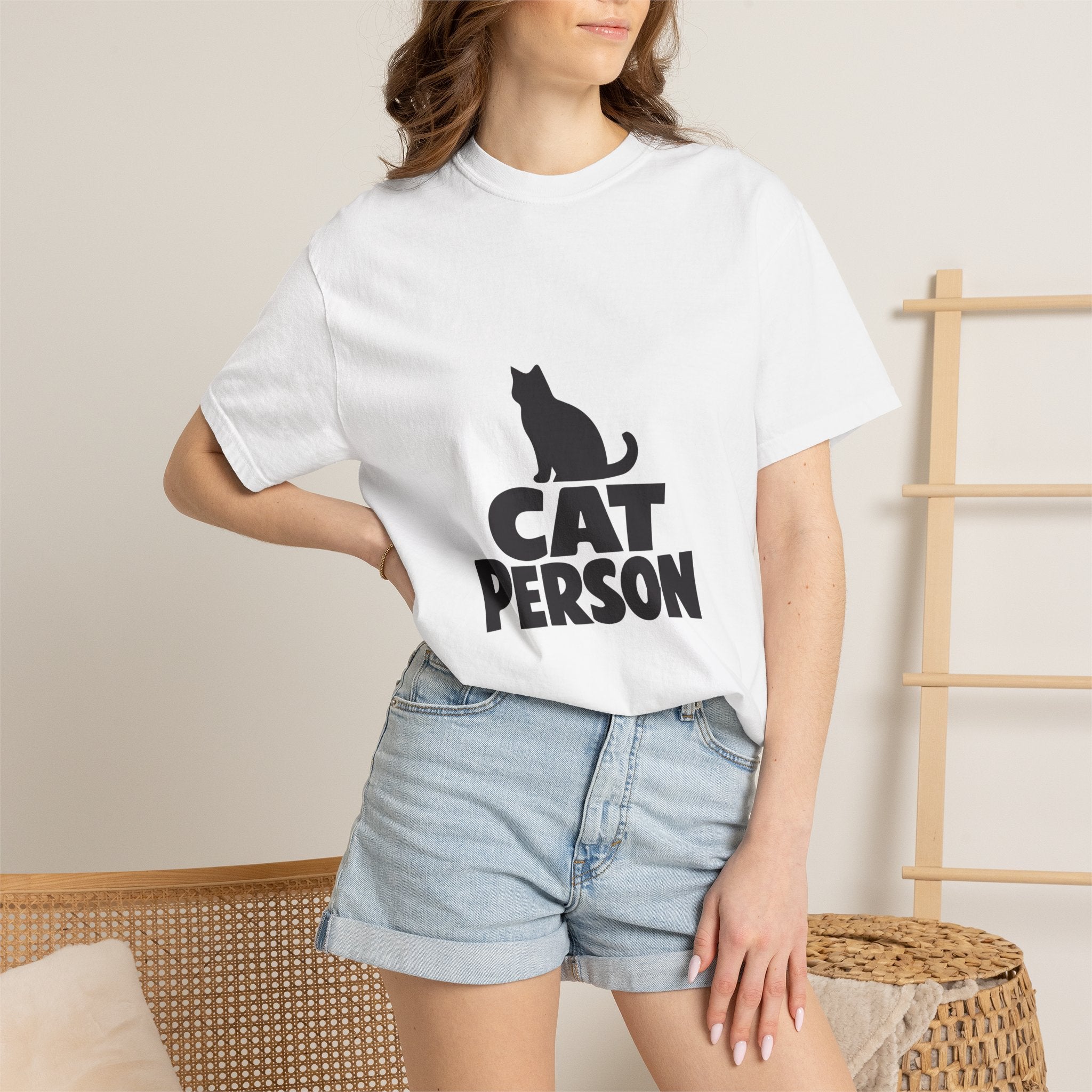 Cat Person T‑Shirt — Retro Cat Silhouette Tee for Cat Lovers