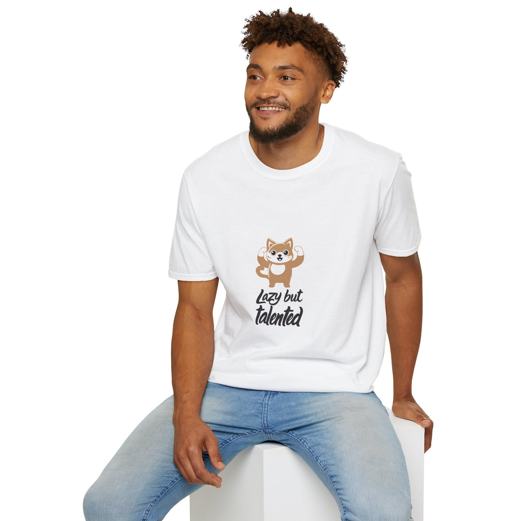 Lazy but Talented Shiba Inu T-Shirt — Cute Relaxed Dog Graphic Tee