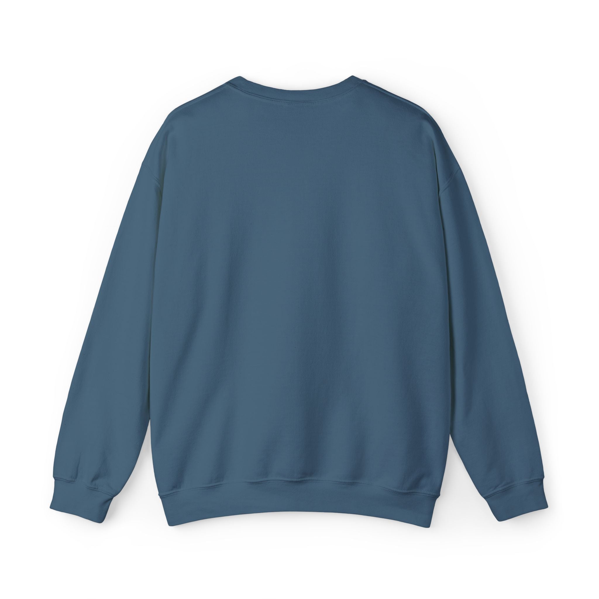 Minimal White Crewneck Sweatshirt — Subtle Script Embroidery, Cozy Everyday Pullover