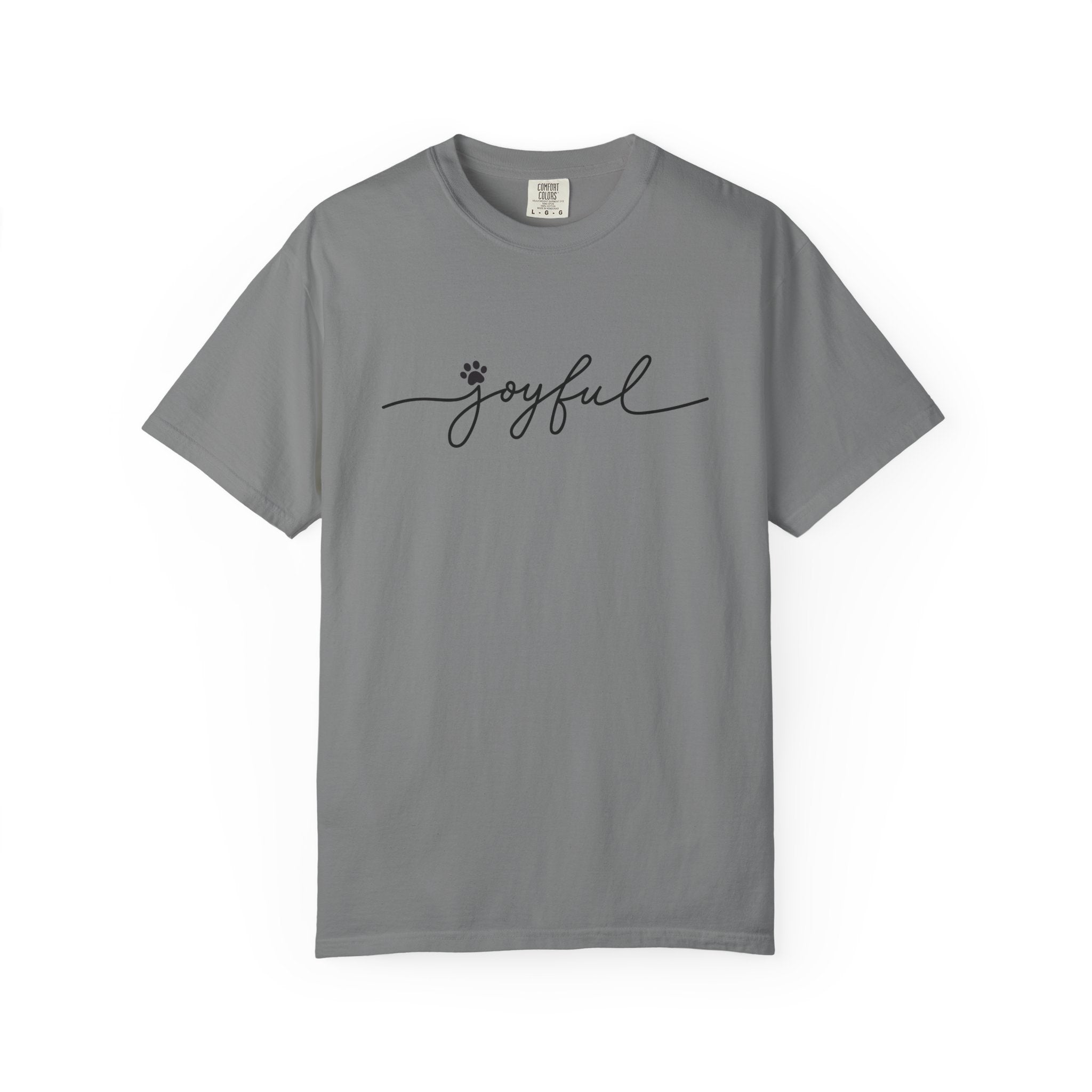 Joyful Script T-Shirt — Minimal Floral 'joyful' Tee for Everyday & Gift