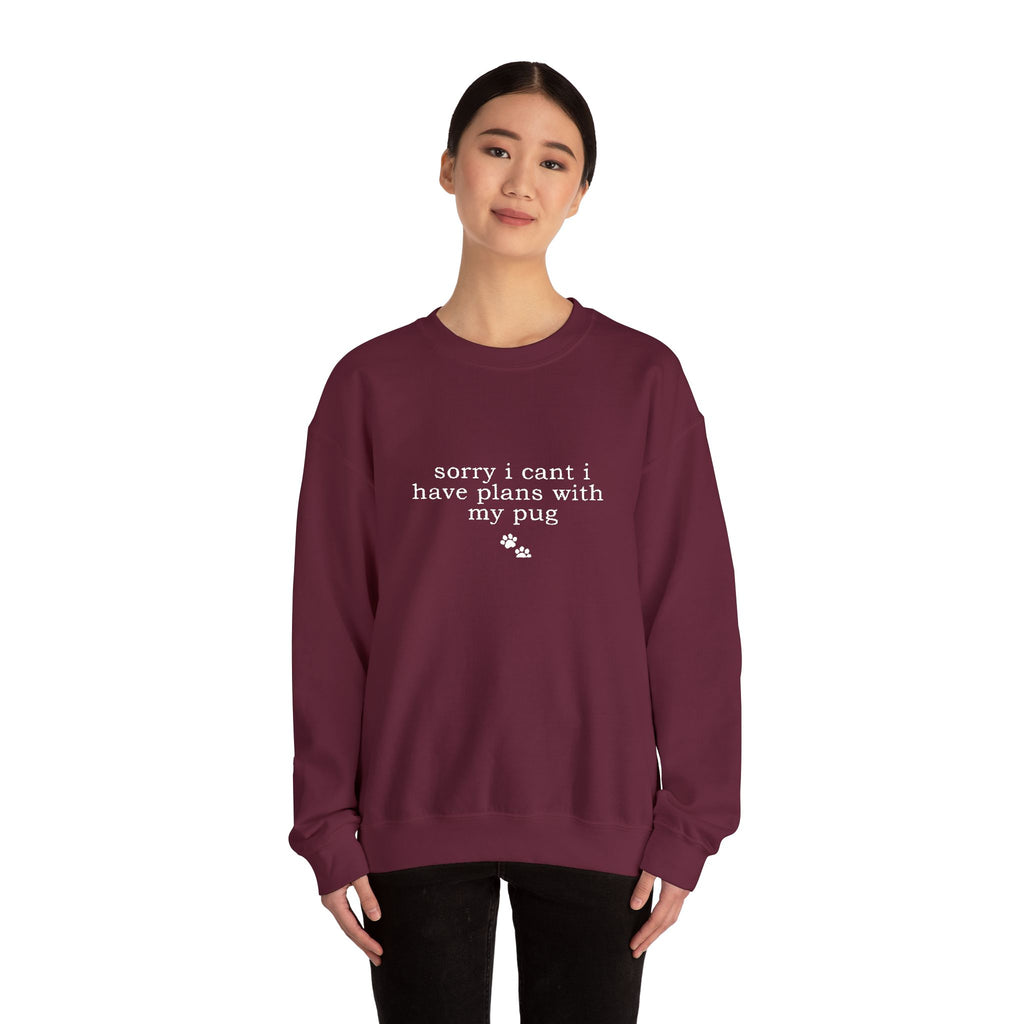 Minimal White Crewneck Sweatshirt — Subtle Script Embroidery, Cozy Everyday Pullover