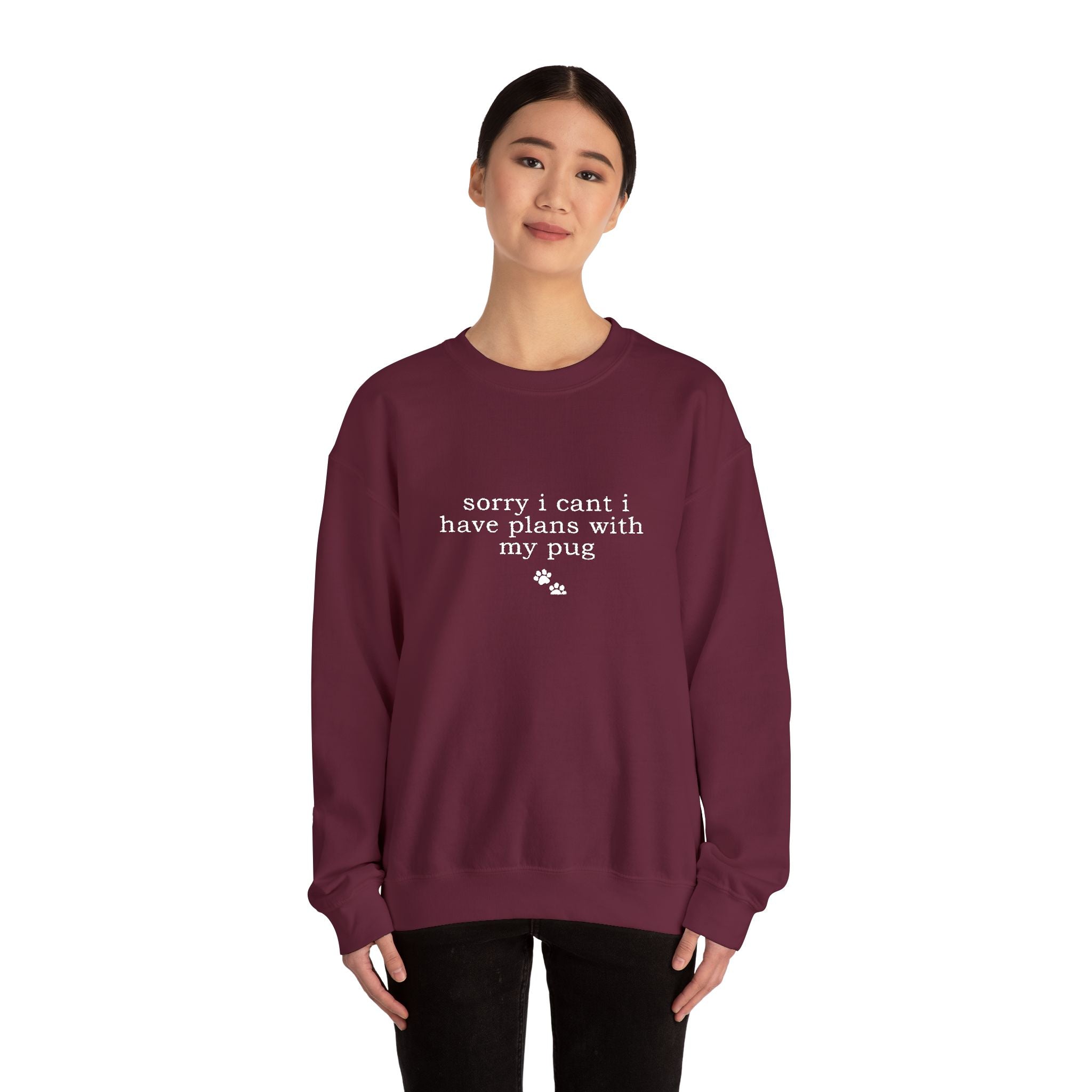 Minimal White Crewneck Sweatshirt — Subtle Script Embroidery, Cozy Everyday Pullover